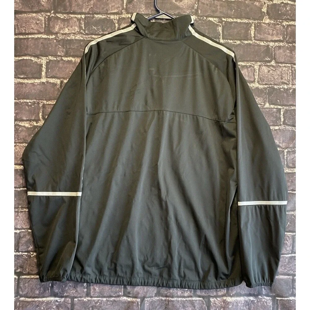 Nike Golf Jacket‎ Mens Large Black Gray Swoosh Lined Windbreaker Water Resistant